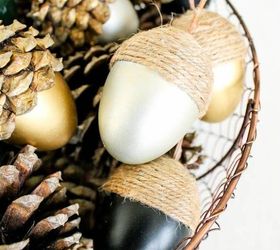 diy fall acorns, crafts, seasonal holiday decor