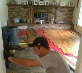 a room in guilford green w whitewashed brick and thrift store finds, concrete masonry, diy, fireplaces mantels, home decor, living room ideas, painted furniture, painting