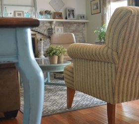 a room in guilford green w whitewashed brick and thrift store finds, concrete masonry, diy, fireplaces mantels, home decor, living room ideas, painted furniture, painting