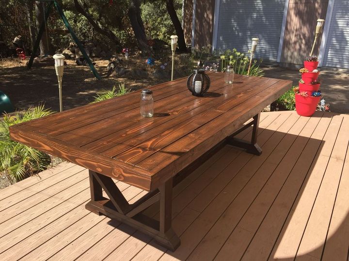 DIY Large Outdoor Dining Table Seats 1012 Hometalk DIY Large Outdoor Dining Table Seats 1012 Hometalk