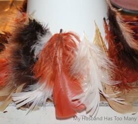 fall feather tree, crafts, seasonal holiday decor