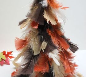 fall feather tree, crafts, seasonal holiday decor