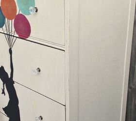 floating girl art inspired dresser, painted furniture