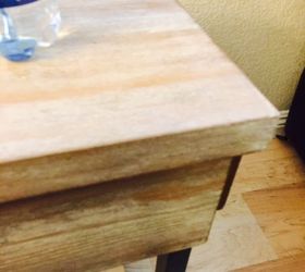 faux wood grain, painted furniture, repurposing upcycling