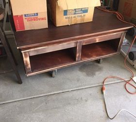 faux wood grain, painted furniture, repurposing upcycling