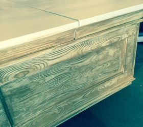 faux wood grain, painted furniture, repurposing upcycling