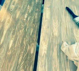 faux wood grain, painted furniture, repurposing upcycling