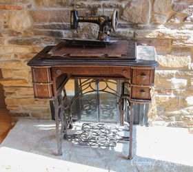 sometimes you just gotta leave em be antique sewing machine, repurposing upcycling