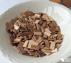 tiling a tray with popsicle sticks, crafts, repurposing upcycling