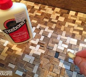 tiling a tray with popsicle sticks, crafts, repurposing upcycling