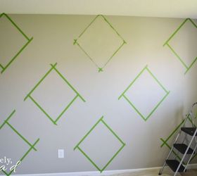 painted argyle wall, bedroom ideas, home decor, painting, wall decor