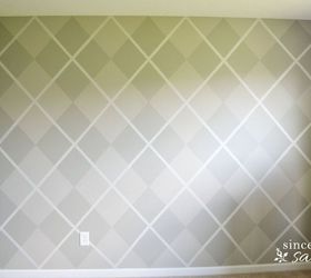 painted argyle wall, bedroom ideas, home decor, painting, wall decor