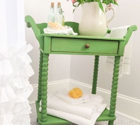 antique washstand, bathroom ideas, chalk paint, painted furniture, repurposing upcycling