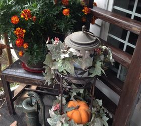 fall garden fall porch before after, gardening, landscape, porches