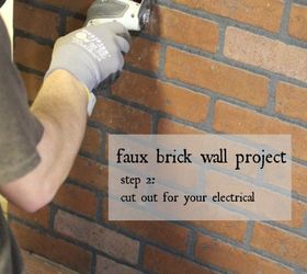 diy making faux brick walls look old, concrete masonry, how to, painting, wall decor