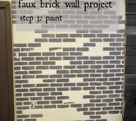 diy making faux brick walls look old, concrete masonry, how to, painting, wall decor