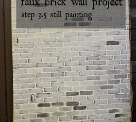 diy making faux brick walls look old, concrete masonry, how to, painting, wall decor