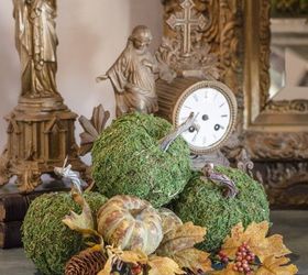 moss pumpkins make your own, crafts, seasonal holiday decor
