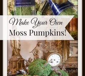 moss pumpkins make your own, crafts, seasonal holiday decor