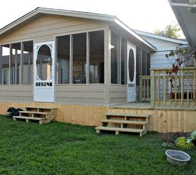 my new screened in porch and deck, decks, home improvement, porches, woodworking projects