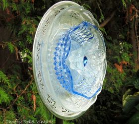 how to make a garden art dish flower, crafts, gardening, repurposing upcycling