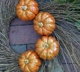 pumpkin wreath, crafts, seasonal holiday decor, wreaths