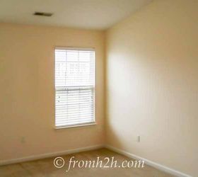 builder grade bedroom makeover, bedroom ideas, home decor, painting, reupholster, wall decor, window treatments