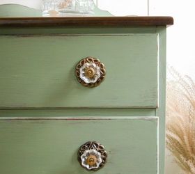 1980 s orange dresser updated to prairie charm, painted furniture