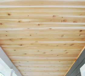 how to a diy cedar lined porch ceiling, diy, how to, porches, wall decor, woodworking projects