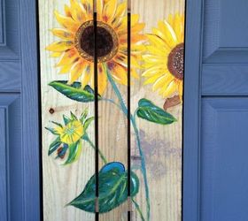 joyful sunflower fall porch decor, curb appeal, flowers, porches