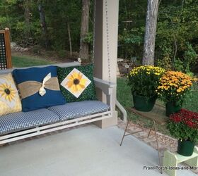 joyful sunflower fall porch decor, curb appeal, flowers, porches