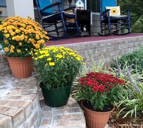 joyful sunflower fall porch decor, curb appeal, flowers, porches