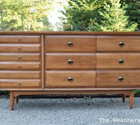 before after la period mid century modern dresser, painted furniture, repurposing upcycling