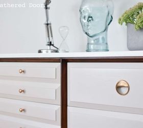 before after la period mid century modern dresser, painted furniture, repurposing upcycling
