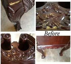 french country toile hutch, painted furniture