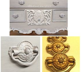 french country toile hutch, painted furniture