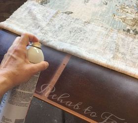 french country toile hutch, painted furniture