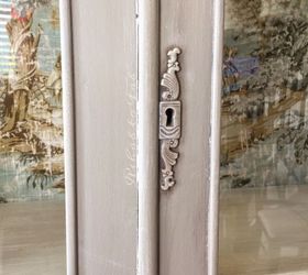 french country toile hutch, painted furniture