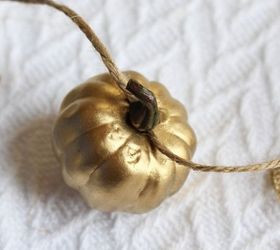 diy mini pumpkin garland, crafts, how to, seasonal holiday decor