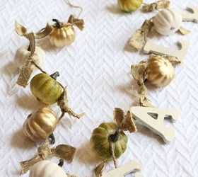 diy mini pumpkin garland, crafts, how to, seasonal holiday decor