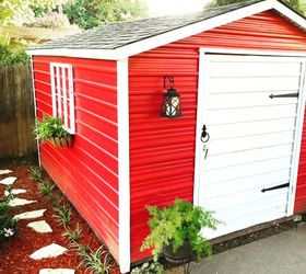 updating the old shed, outdoor living, painting