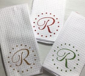 how to make monogrammed hand towels, crafts, how to