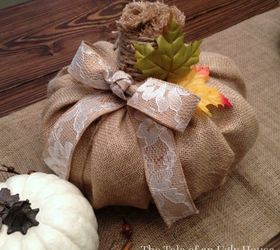 diy burlap pumpkin, crafts