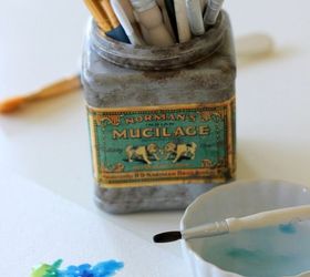 plastic tub to faux vintage tin, crafts