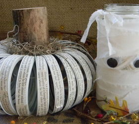 mummy treat cans from the recycling bin, crafts, halloween decorations, repurposing upcycling, seasonal holiday decor