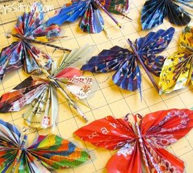 recycled butterfly wreath, christmas decorations, crafts, seasonal holiday decor, wreaths