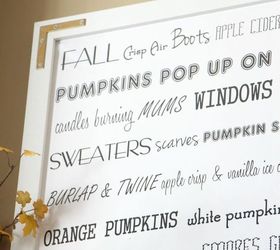 how to diy oversized fall word art, crafts, wall decor