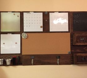 diy family command center, crafts, how to, organizing, Completed family command center