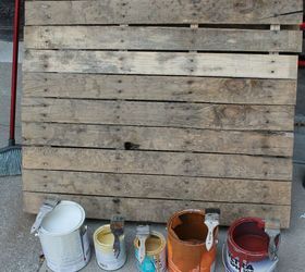 an ombre pallet project for your fall porch, pallet, repurposing upcycling, seasonal holiday decor