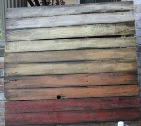 an ombre pallet project for your fall porch, pallet, repurposing upcycling, seasonal holiday decor